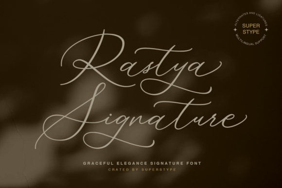 Rastya: A Script Font with Bold Elegance