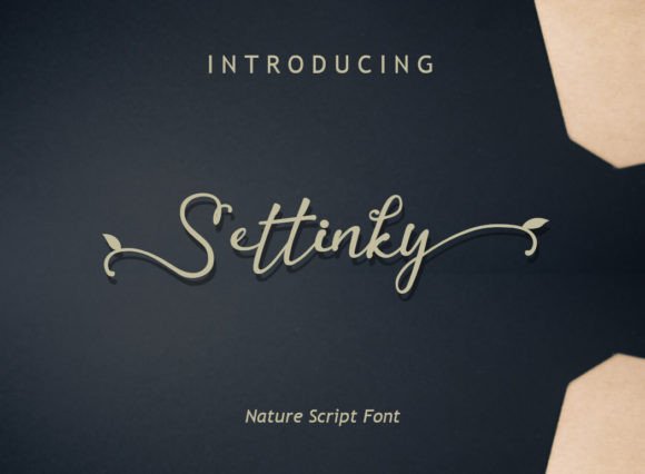 Settinky: A Script Font for Nature-Inspired Editorial Design