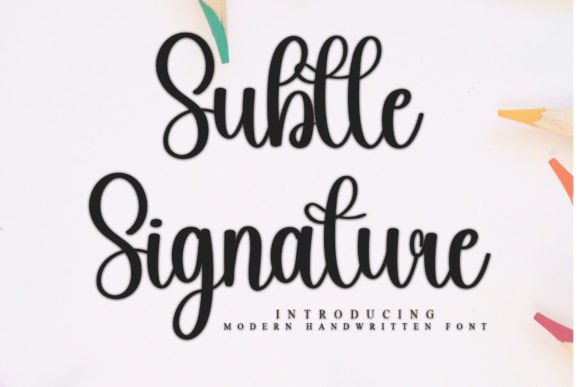 Subtle Signature: A Font for Elegant Expression