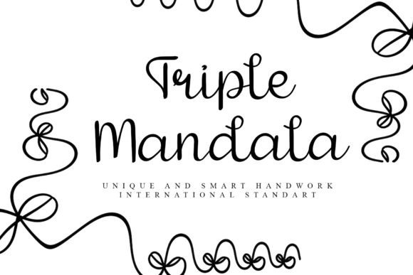Triple Mandala: A Script Font for Editorial Elegance